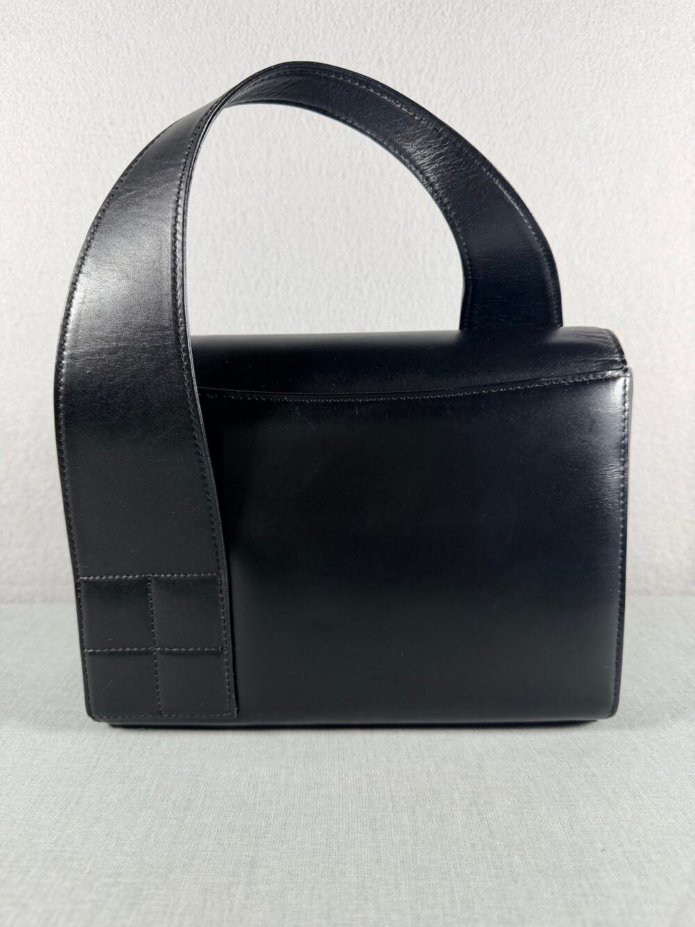 Givenchy Maroquinerie Black Leather Flap Top Handle